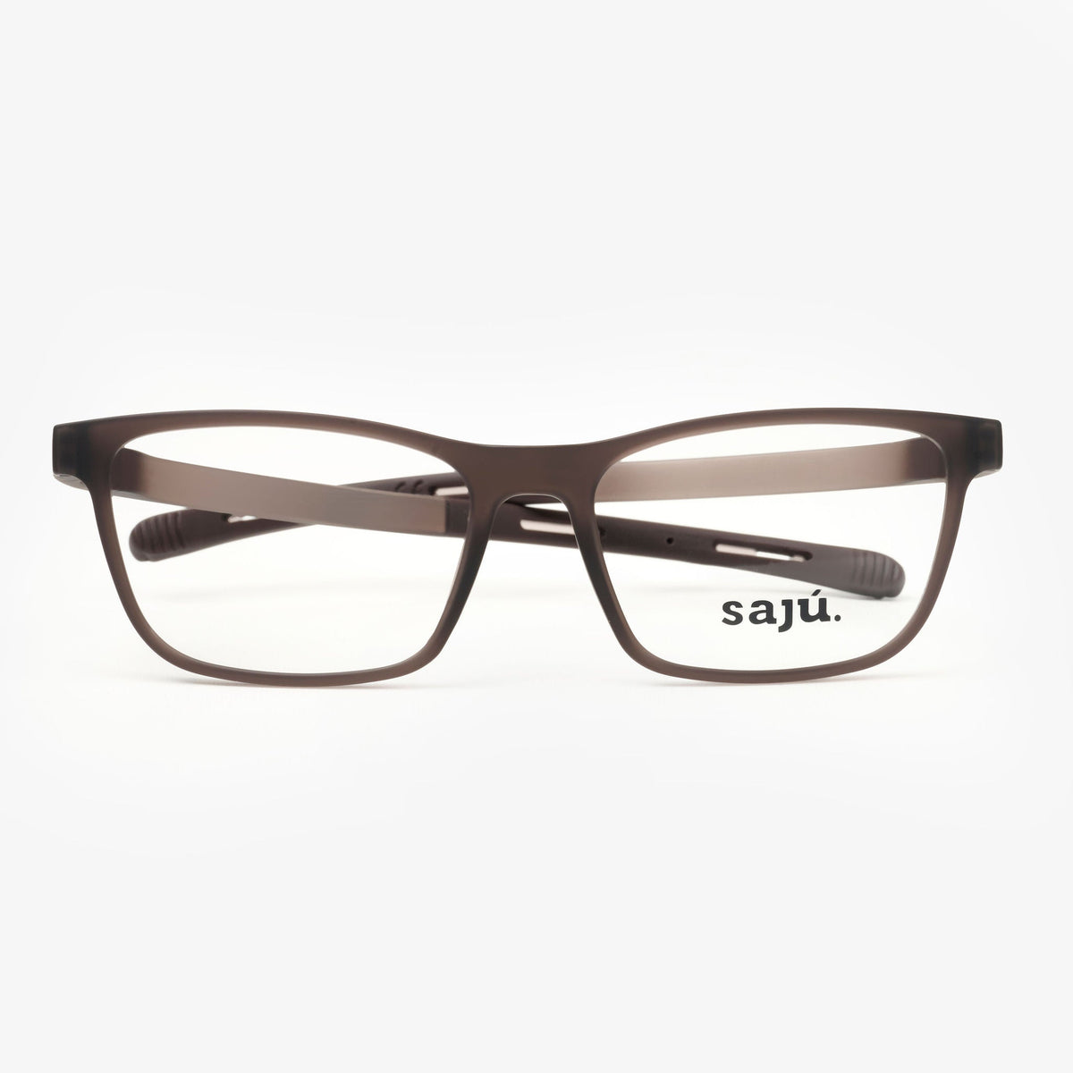 Páramo Mole Formuladas — montura formulada rectangular de Sajú en TR90 café oscuro con sistema Grip